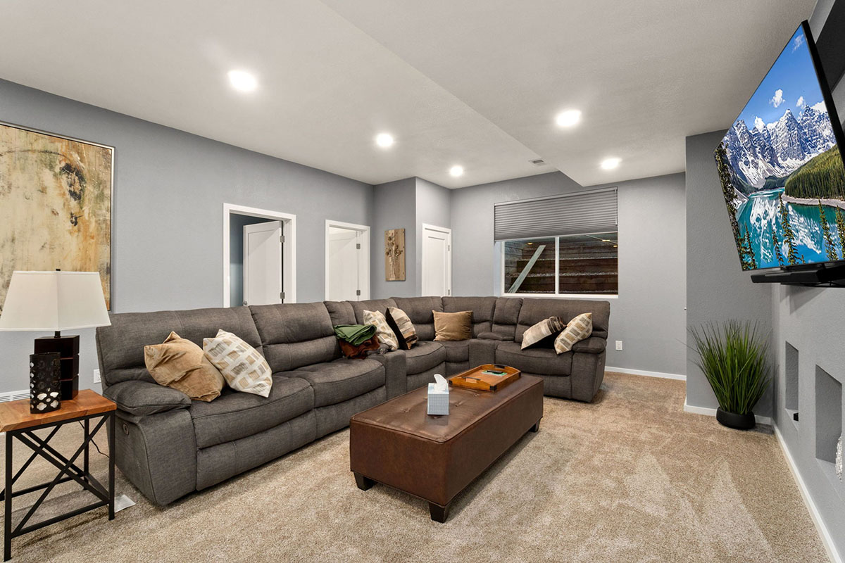 Fort Collins, CO, home remodel, luxury, finished walk out basement, modern living space