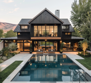modern barndo with pool